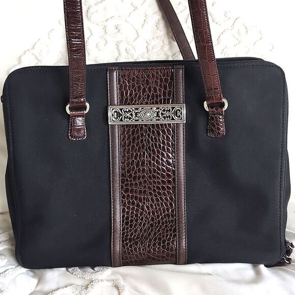 Brighton -One World Satchel, Briefcasette -Dual Handle Shoulder Bag - Picture 1 of 17